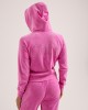 Juicy Couture Super Pink Madison Diamante Velour Ζακέτα Φόρμας