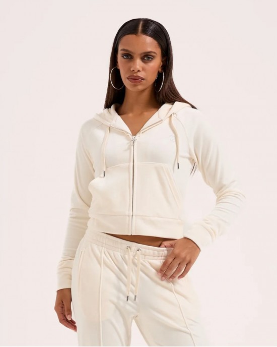 Juicy Couture Sugar Swizzle Madison Diamante Velour Ζακέτα Φόρμας