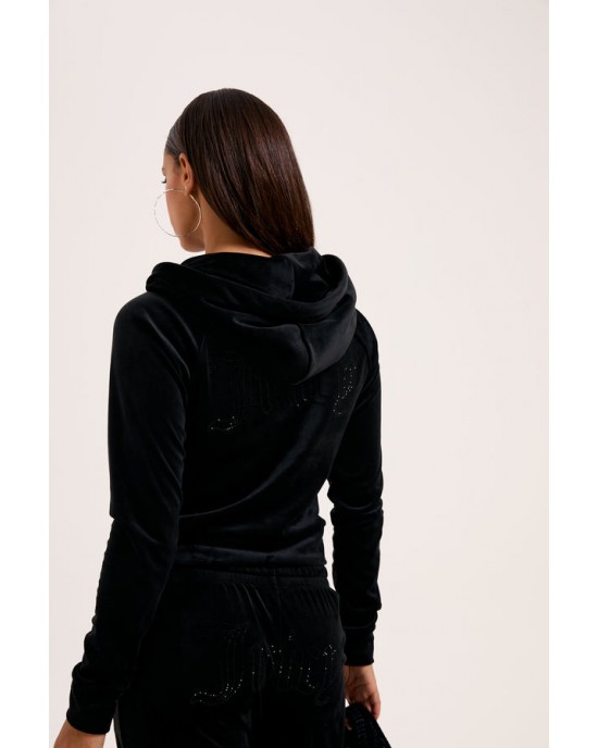 Juicy Couture Madison Black Outline Diamante Ζακέτα Φόρμας Juicy Couture Madison Black Outline Diamante Ζακέτα Φόρμας
