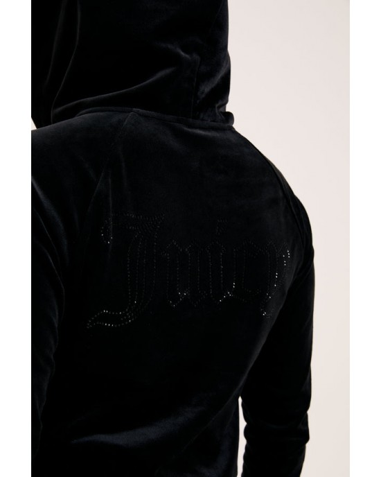 Juicy Couture Madison Black Outline Diamante Ζακέτα Φόρμας Juicy Couture Madison Black Outline Diamante Ζακέτα Φόρμας