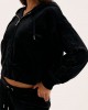 Juicy Couture Iccle Black Outline Diamante Oversized Cropped Ζακέτα Φόρμας Juicy Couture Iccle Black Outline Diamante Oversized Cropped Ζακέτα Φόρμας