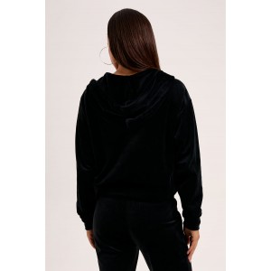 Juicy Couture Iccle Black Outline Diamante Oversized Cropped Ζακέτα Φόρμας