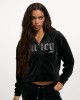 Juicy Couture Black Old Gothic Oversized Cropped Ζακέτα