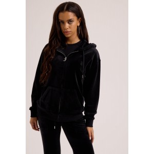 Juicy Couture Black Halan Oversized Classic Velour Ζακέτα