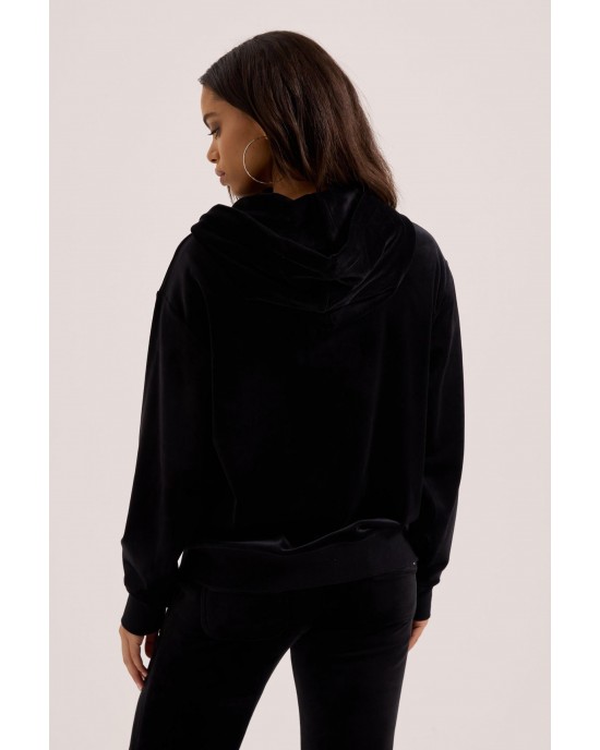 Juicy Couture Black Halan Oversized Classic Velour Ζακέτα