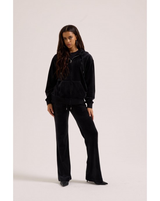 Juicy Couture Black Halan Oversized Classic Velour Ζακέτα