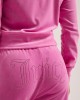 Juicy Couture Super Pink Tina Velour Outline Diamante Παντελόνι Φόρμας
