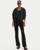 Juicy Couture Black Tina Velour Outline Diamante Παντελόνι Φόρμας