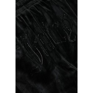 Juicy Couture Tina Black Velour Outline Diamante Παντελόνι Φόρμας Juicy Couture Tina Black Velour Outline Diamante Παντελόνι Φόρμας