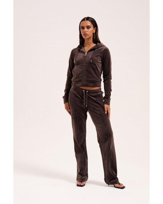 Juicy Couture Tina Java Velour Outline Diamante Παντελόνι Φόρμας Juicy Couture Tina Java Velour Outline Diamante Παντελόνι Φόρμας