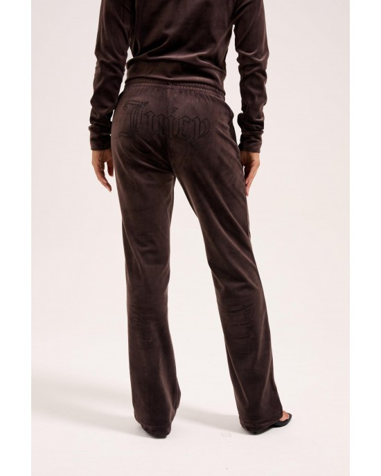 Juicy Couture Tina Java Velour Outline Diamante Παντελόνι Φόρμας Juicy Couture Tina Java Velour Outline Diamante Παντελόνι Φόρμας