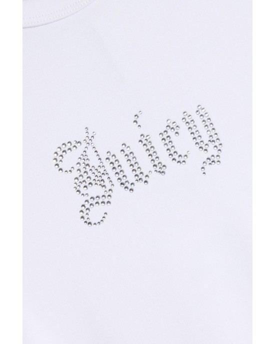Juicy Couture Old Gothic Diamanté Baby T-shirt White Μπλούζα