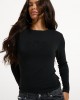 Juicy Couture Diamanté Dog Crest Long Sleeve Black Μπλούζα