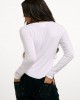 Juicy Couture Diamanté Dog Crest Long Sleeve White Μπλούζα