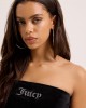Juicy Couture Ruffle Bandeau Velour Black Φόρεμα