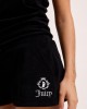 Juicy Couture Applique Terry Towelling Romper Black Ολόσωμο Σορτς