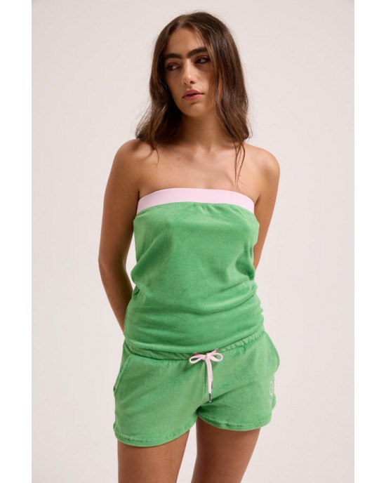 Juicy Couture Applique Terry Towelling Romper Peppermint Ολόσωμο Σορτς