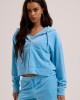 Juicy Couture Sky Blue Tamia Velour Outline Diamante Σορτς