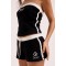 Juicy Couture Black Applique Terry Booty Σορτς