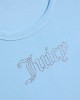 Juicy Couture Sky Blue Ribbed Diamante Racer Vest Μπλούζα