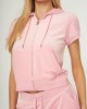 Juicy Couture Candy Pink Chadwick Classic Velour Short Sleeved Ζακέτα Φόρμας