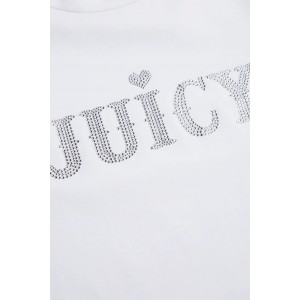 Juicy Couture Rodeo White Diamante Fitted T-shirt Μπλούζα