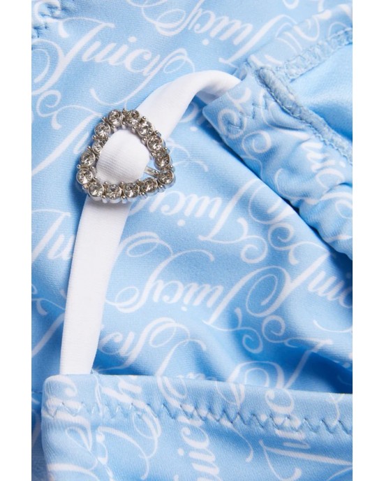 Juicy Couture Dion Blue Script Logo Tie Μπικίνι