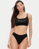 Juicy Couture Diamante Bralette & High Waist Leg Brief Black Σετ Εσωρούχων