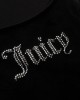 Juicy Couture Black Camina Classic Velour Diamante Corset Μπλούζα