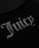 Juicy Couture Camina Classic Velour Diamante Corset Black Μπλούζα