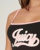 Juicy Couture Retro Black Logo Cropped Strap Tank Μπλούζα