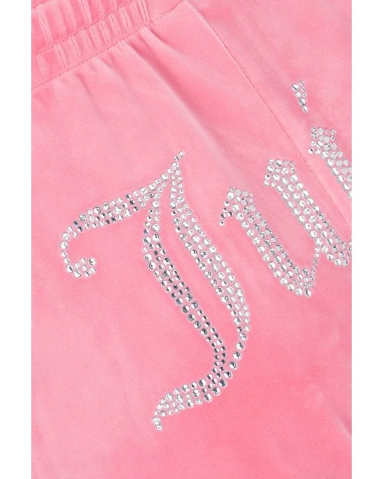 Juicy Couture Pink Lemonade Tamia Veour Diamante Σορτς