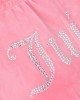 Juicy Couture Pink Lemonade Tamia Veour Diamante Σορτς