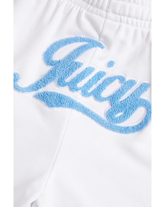 Juicy Couture White Gabriel Boxy Retro Logo Σορτς