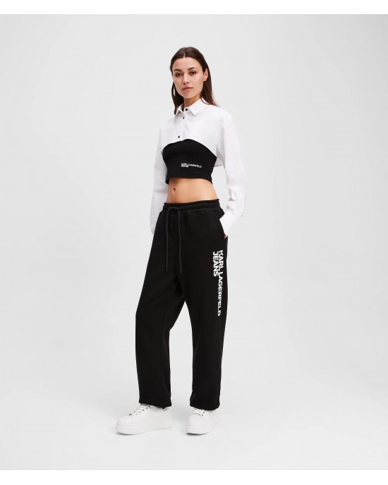 Karl Lagerfeld Slim-Fit Black Παντελόνι Φόρμας Karl Lagerfeld Slim-Fit Black Παντελόνι Φόρμας