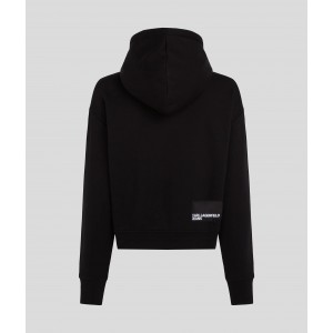 Karl Lagerfeld Logo Black Φούτερ Με Κουκούλα