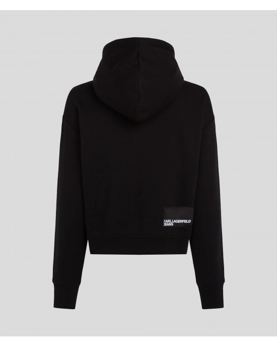 Karl Lagerfeld Logo Black Φούτερ Με Κουκούλα Karl Lagerfeld Logo Black Φούτερ Με Κουκούλα