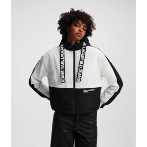 Karl Lagerfeld Blocked Padded Black/White Μπουφάν