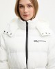 Karl Lagerfeld Belted Puffer White Μπουφάν