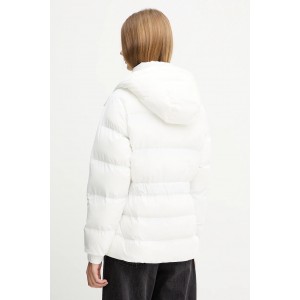 Karl Lagerfeld Belted Puffer White Μπουφάν