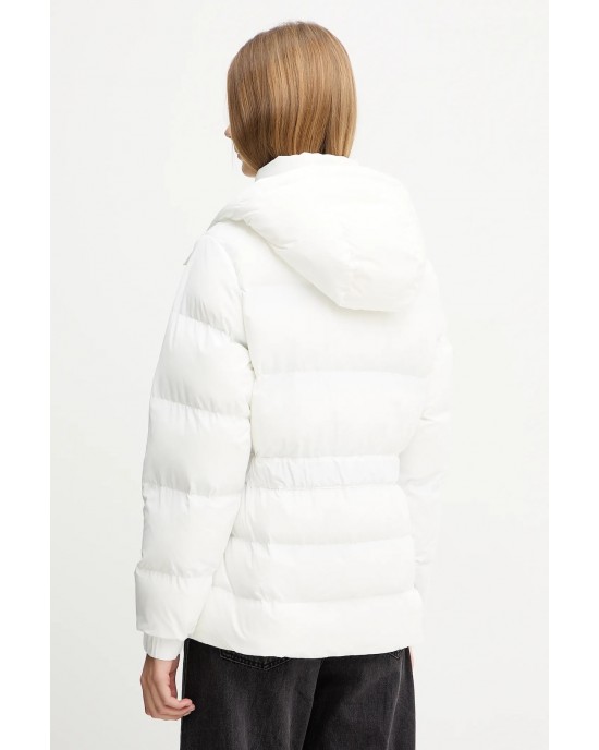 Karl Lagerfeld Belted Puffer White Μπουφάν