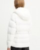 Karl Lagerfeld Belted Puffer White Μπουφάν