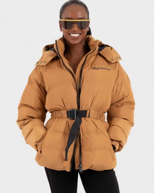 Karl Lagerfeld Belted Puffer Chipmunk Μπουφάν