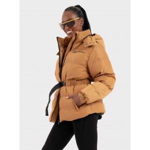 Karl Lagerfeld Belted Puffer Chipmunk Μπουφάν