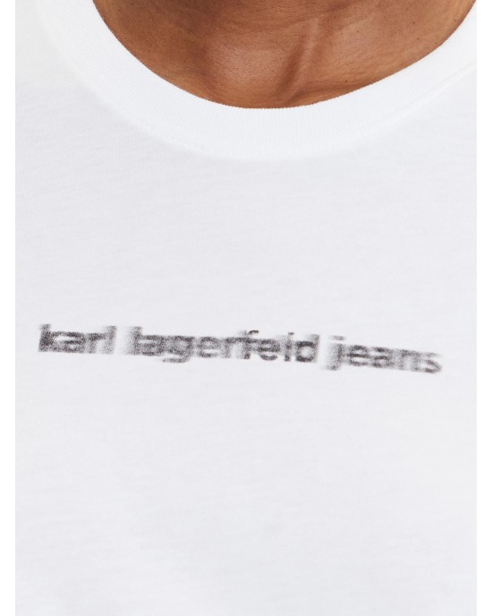Karl Lagerfeld Blurred Logo T-Shirt White Μπλούζα