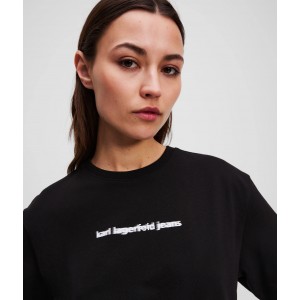 Karl Lagerfeld Blurred Logo T-Shirt Black Μπλούζα
