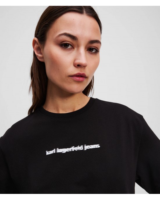 Karl Lagerfeld Blurred Logo T-Shirt Black Μπλούζα