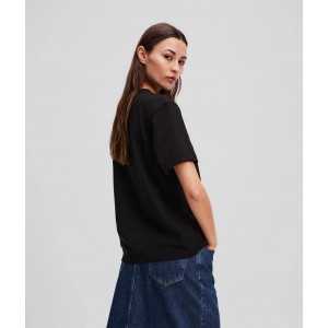 Karl Lagerfeld Blurred Logo T-Shirt Black Μπλούζα