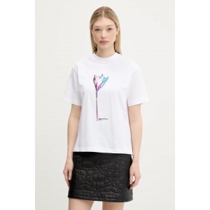 Karl Lagerfeld Floral Print T-Shirt White Μπλούζα