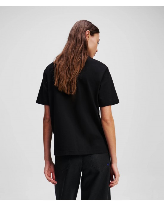 Karl Lagerfeld Floral Print T-Shirt Black Μπλούζα Karl Lagerfeld Floral Print T-Shirt Black Μπλούζα